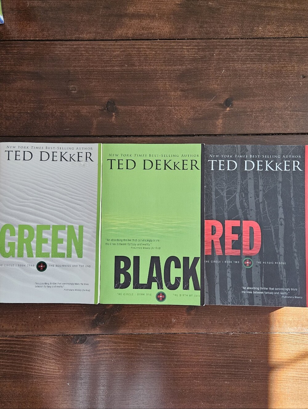 Green, Black, Red by Ted Dekker Paperback Books 1-3 Circle Series